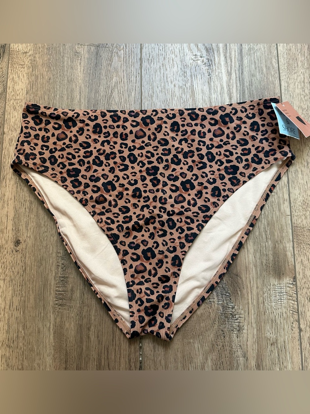 NWT! Shade & Shore Animal Print Bikini Bottoms, Cheeky, Cheetah, High Rise, XL